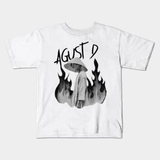 agust d black and white Kids T-Shirt